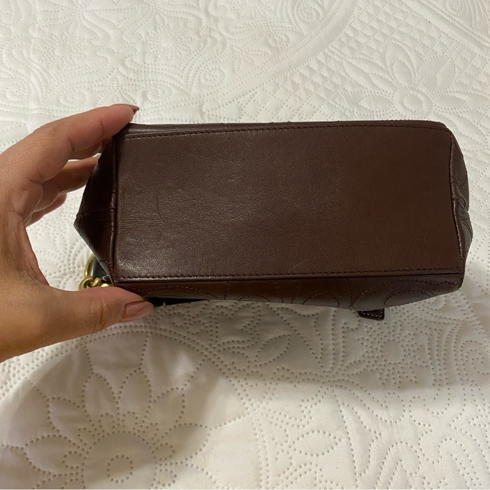 Coach Embroidered Leather Handbag - Picture 11 of 13